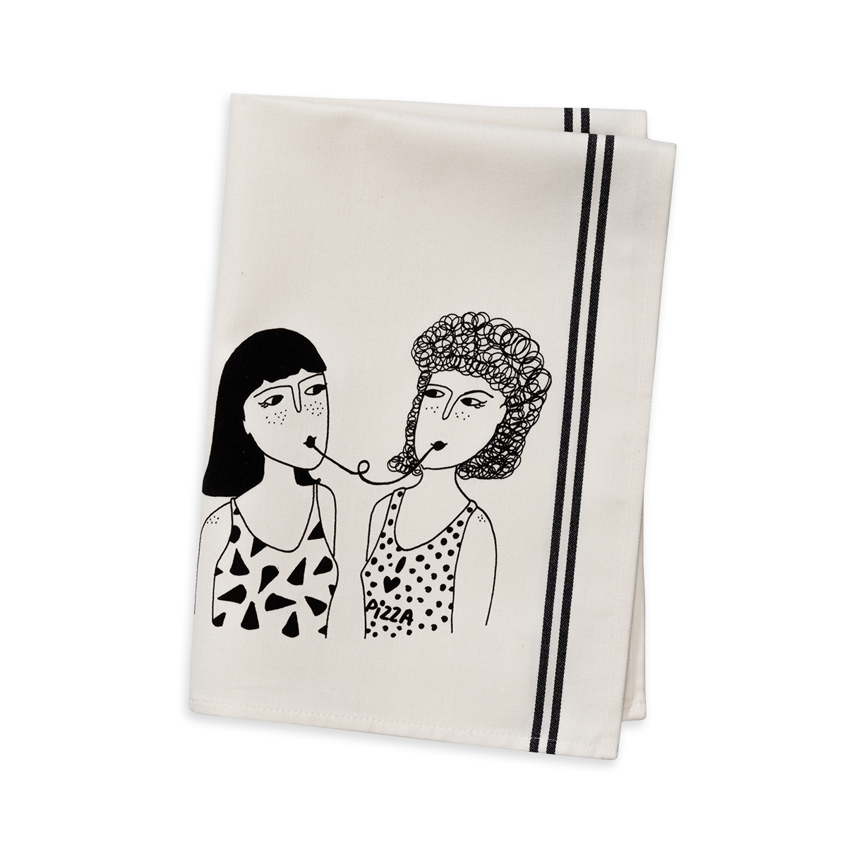 helen b - Vendita all'ingrosso Strofinacci - Canovaccio con illustrazione « I love pizza »0