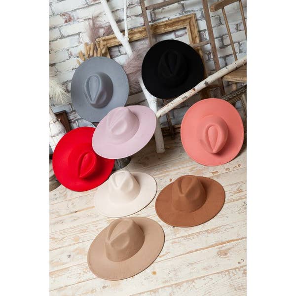JOSSLYN by wall to wall - Wholesale Fedora - Women's - A VINTAGE PLAIN FEDORA HAT | 40HW012