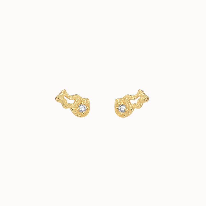 Nava Copenhagen - Wholesale Stud/Post Earrings - Gali Petite Studs - Gold Plated0