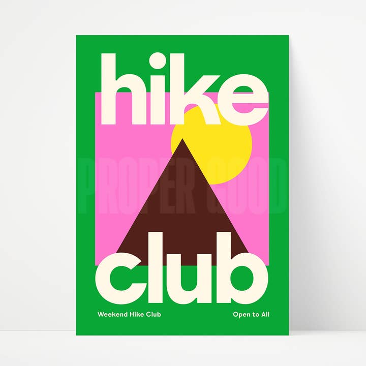 Hike Club Print for wholesale by Proper Good
