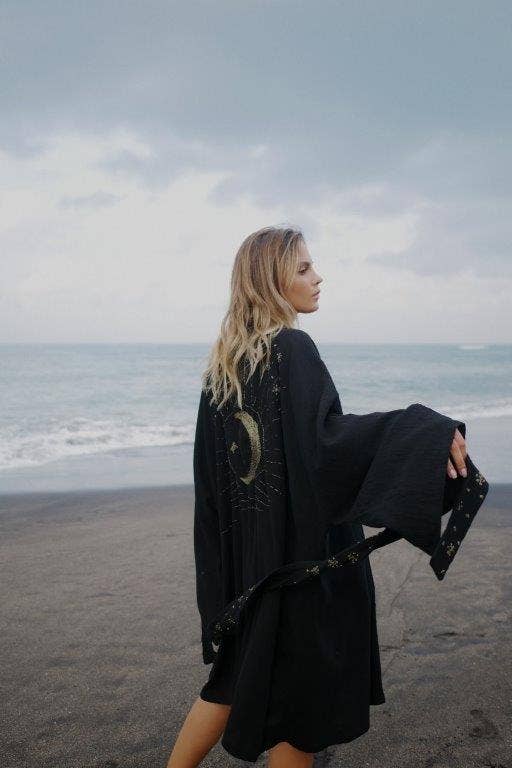 Isla Sol - Wholesale Kimono – Women's - Sunset Kimono - Sunset Dreams/Black6