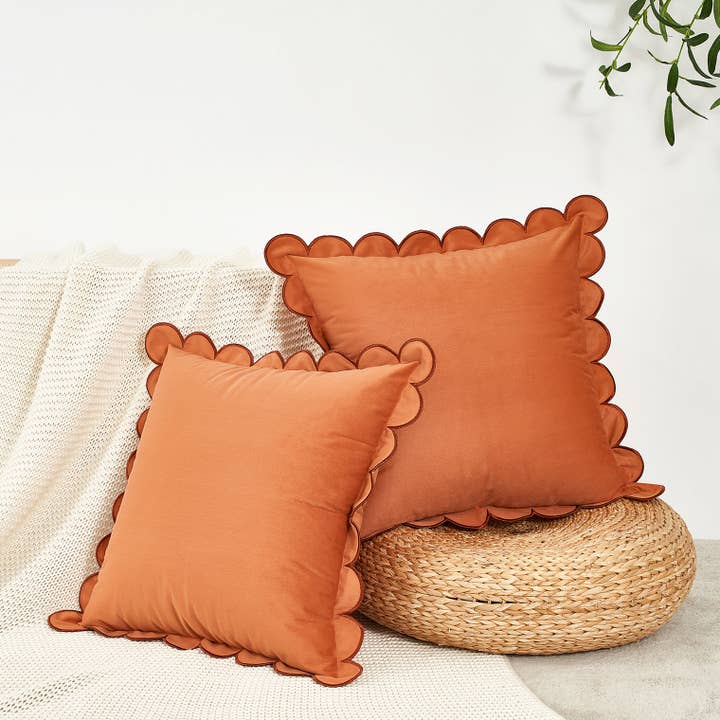 Monday Moose - Wholesale Throw Pillow Cover - Bri Bri Pillow Covers (2-Pack) - Coral2