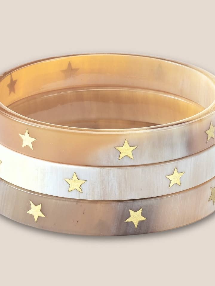 Hornarmbånd 10mm guldstjerner 01 for engroshandel hos JolieJulie-MaLune-VentiLLo