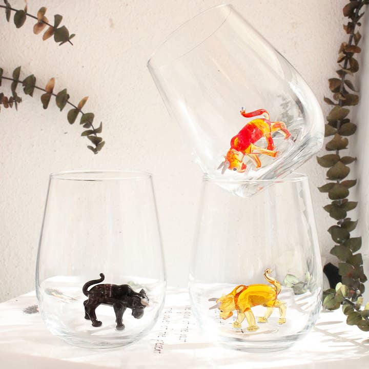 Adamodart - Wholesale Wine Glass - Spanish bull drink glass , stemless wine glass, water cup,