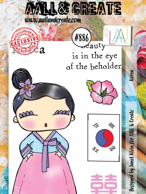 #886 - Set de tampons transparents A7 - Corée pour la vente par AALL AND CREATE