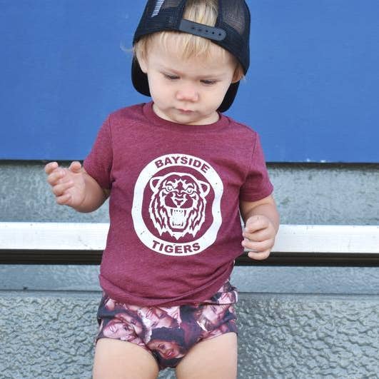 Bayside Tshirt Tigers pour tout-petits pour la vente par Naked Mangoes