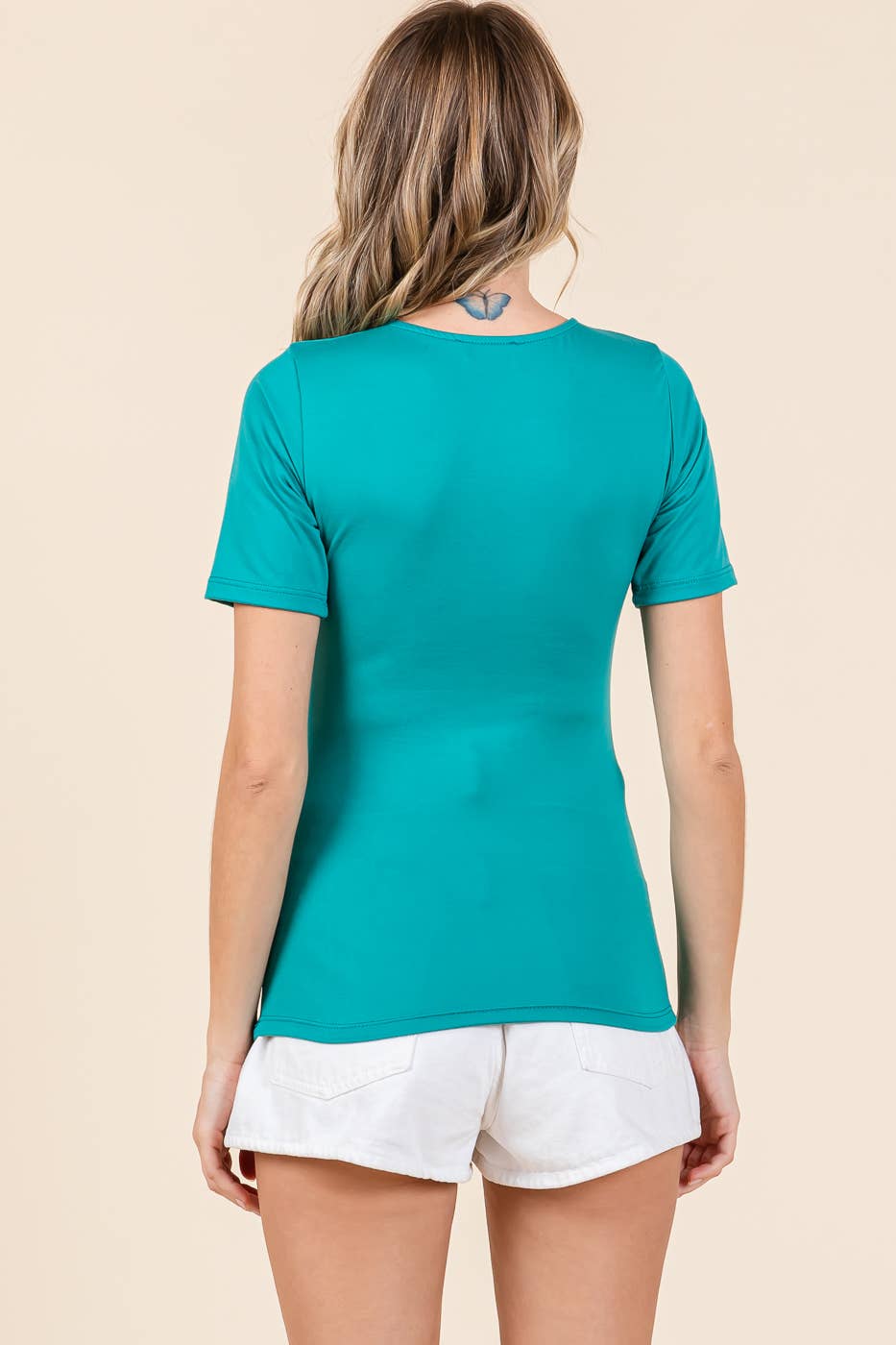 mittoshop - Vente Haut en maille – femme - T10480 - TOP EN TRICOT À COL ROND ET MANCHES COURTES15