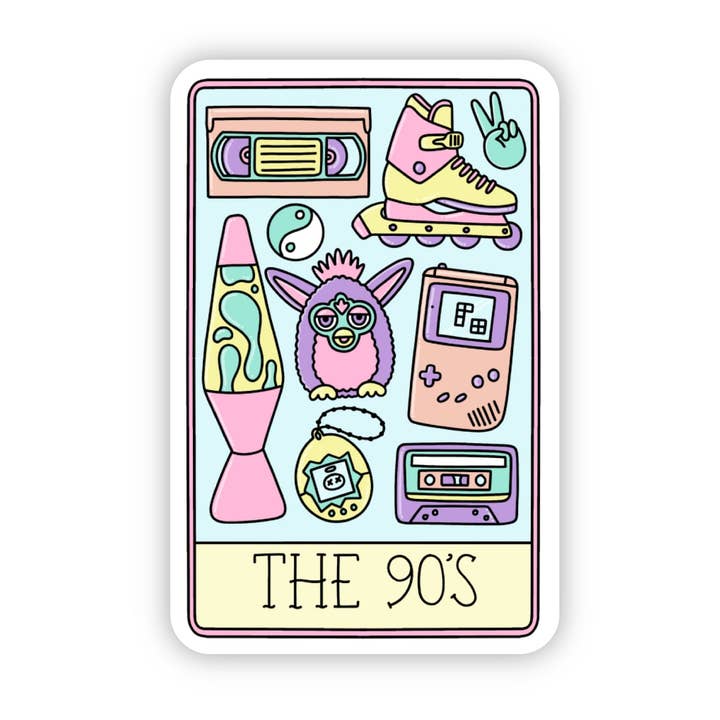 Big Moods - Wholesale Sticker - "The 90's" Tarot Card Sticker0