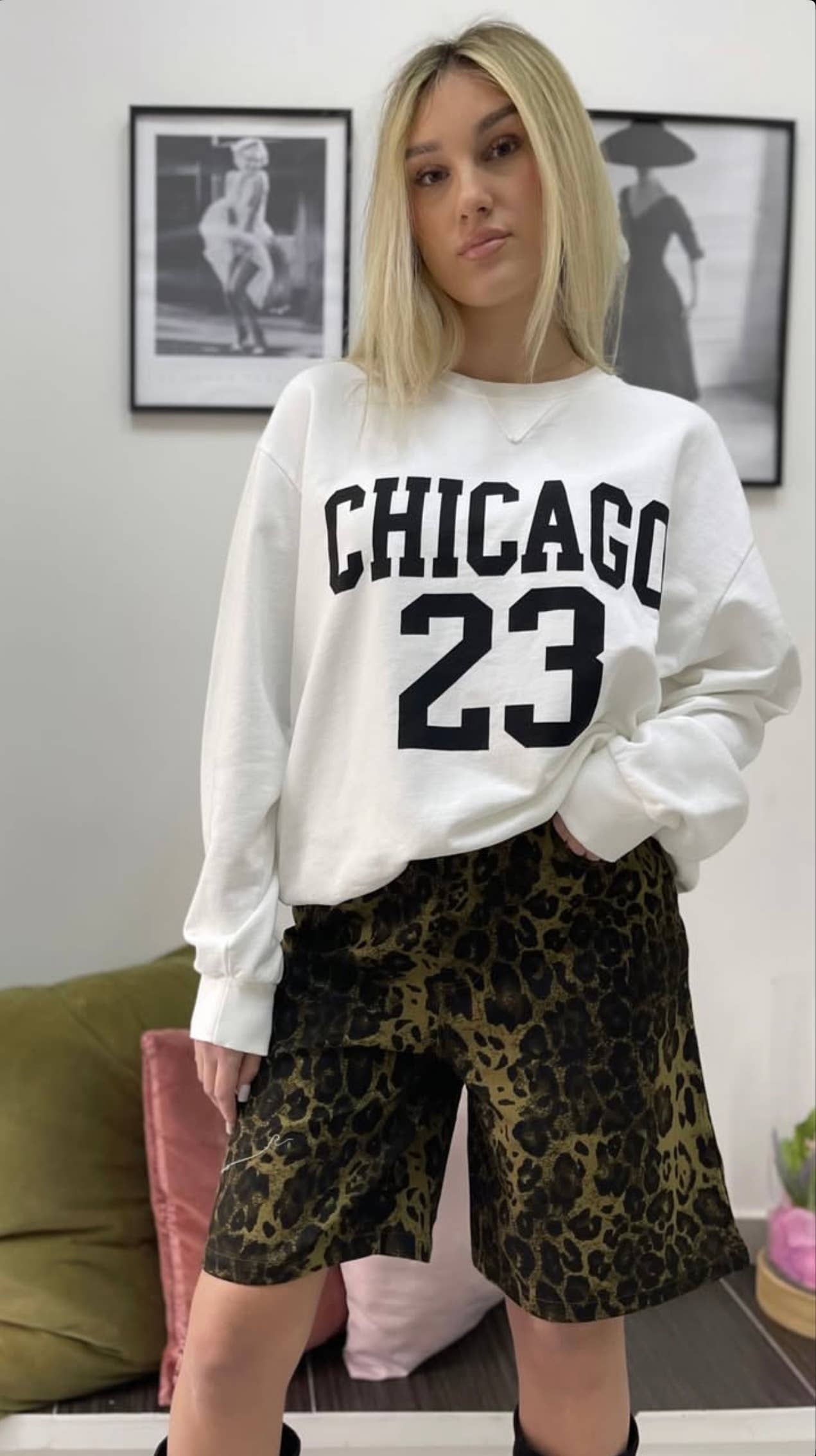 Chilli Girl Collection – wholesale Sweatshirt - Dam – Chicago 23 sweatshirt med rund halsringning6