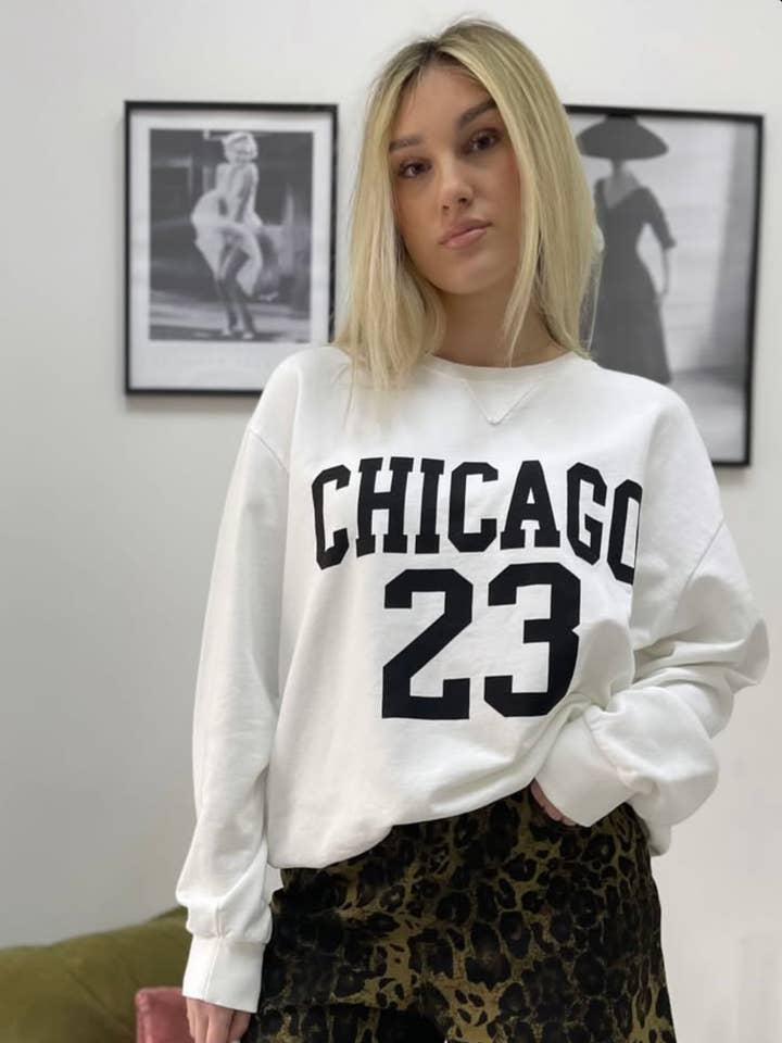 Chilli Girl Collection – wholesale Sweatshirt - Dam – Chicago 23 sweatshirt med rund halsringning6