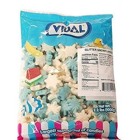 Vidal Glitter Snowflakes Gummies 2.2 Pound Bag 136 Pieces for wholesale by Long Island Candy Factory