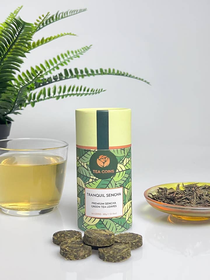 Tranquil Sencha Tea coins - 60g for wholesale by TEA COINS