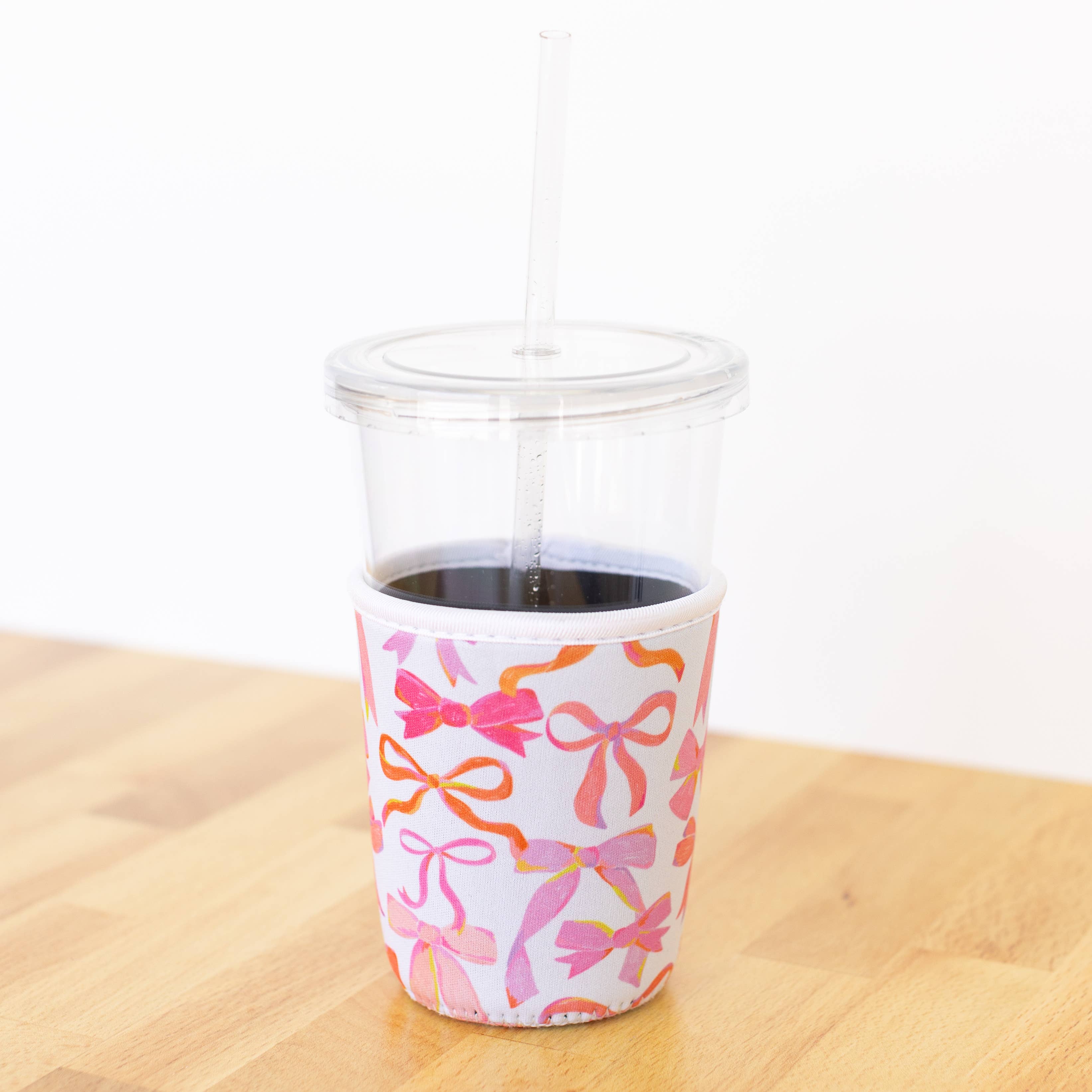 Elyse Breanne Design – wholesale Drink huggers & koozies – Pink Bows Drink Sleeve | Iced Coffee Koozie, Drink Cover4