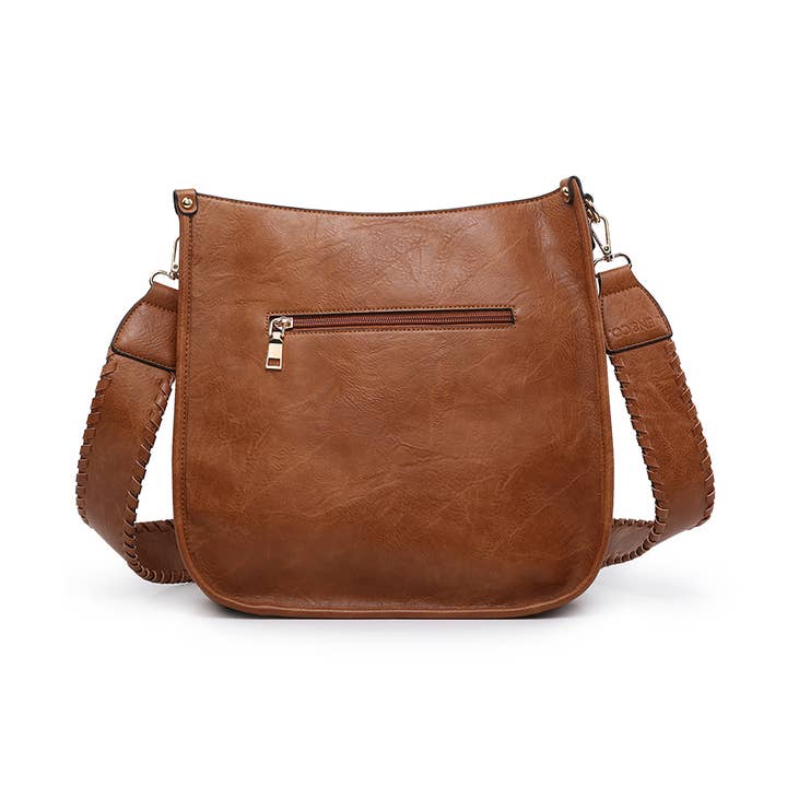 Brown M1977COW Chloe Cow Crossbody with Guitar Strap for wholesale on Faire