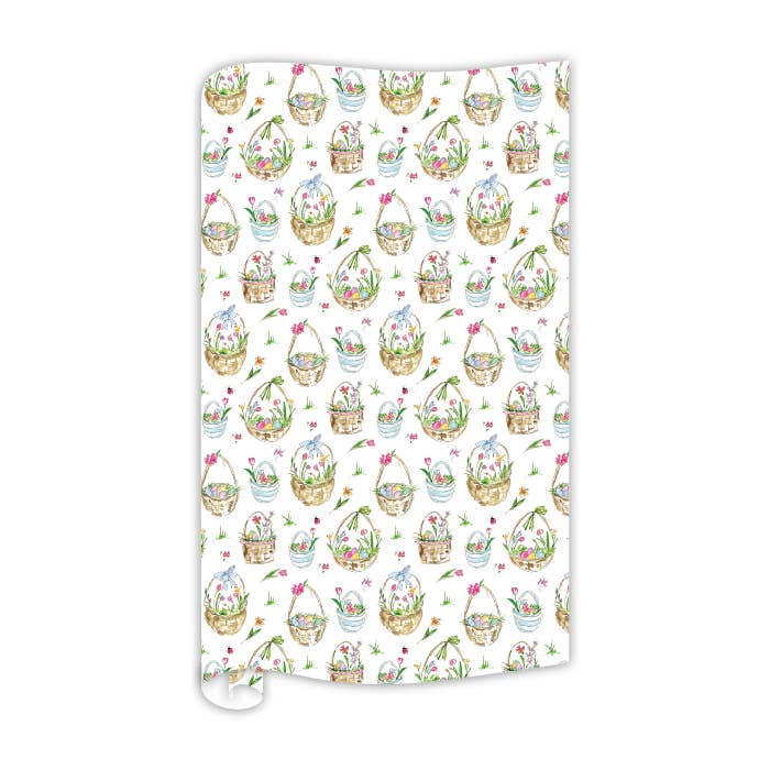 RosanneBeck Collections - Venta al por mayor Rollos de papel de regalo - Papel de envolver cestas de Pascua pintadas a mano