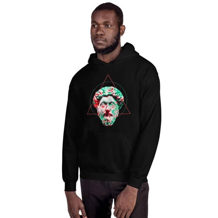 Marc Aurel - Vivid Colours For Trippy Heads - Hoodie for wholesale by The Philosopher's Shirt