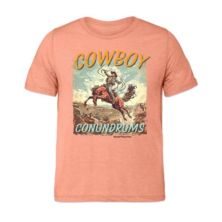 Cowboy Conundrums Adult Unisex Western Tee T-Shirt for wholesale by Remuda Western Wear