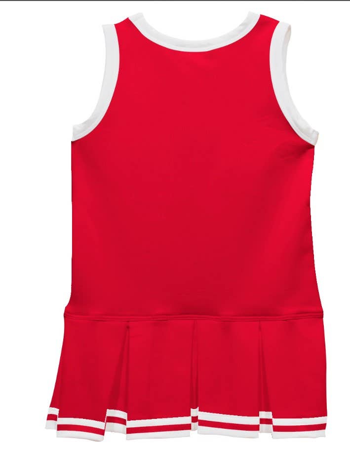 Vive La Fete - Wholesale Dress - Kids - Red and White Sleeveless Cheerleader Dress1