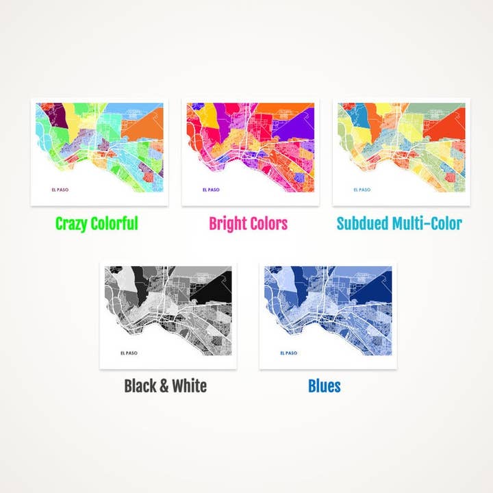 Juanitas El Paso Kort Print for engroshandel hos Juanita's Adventures