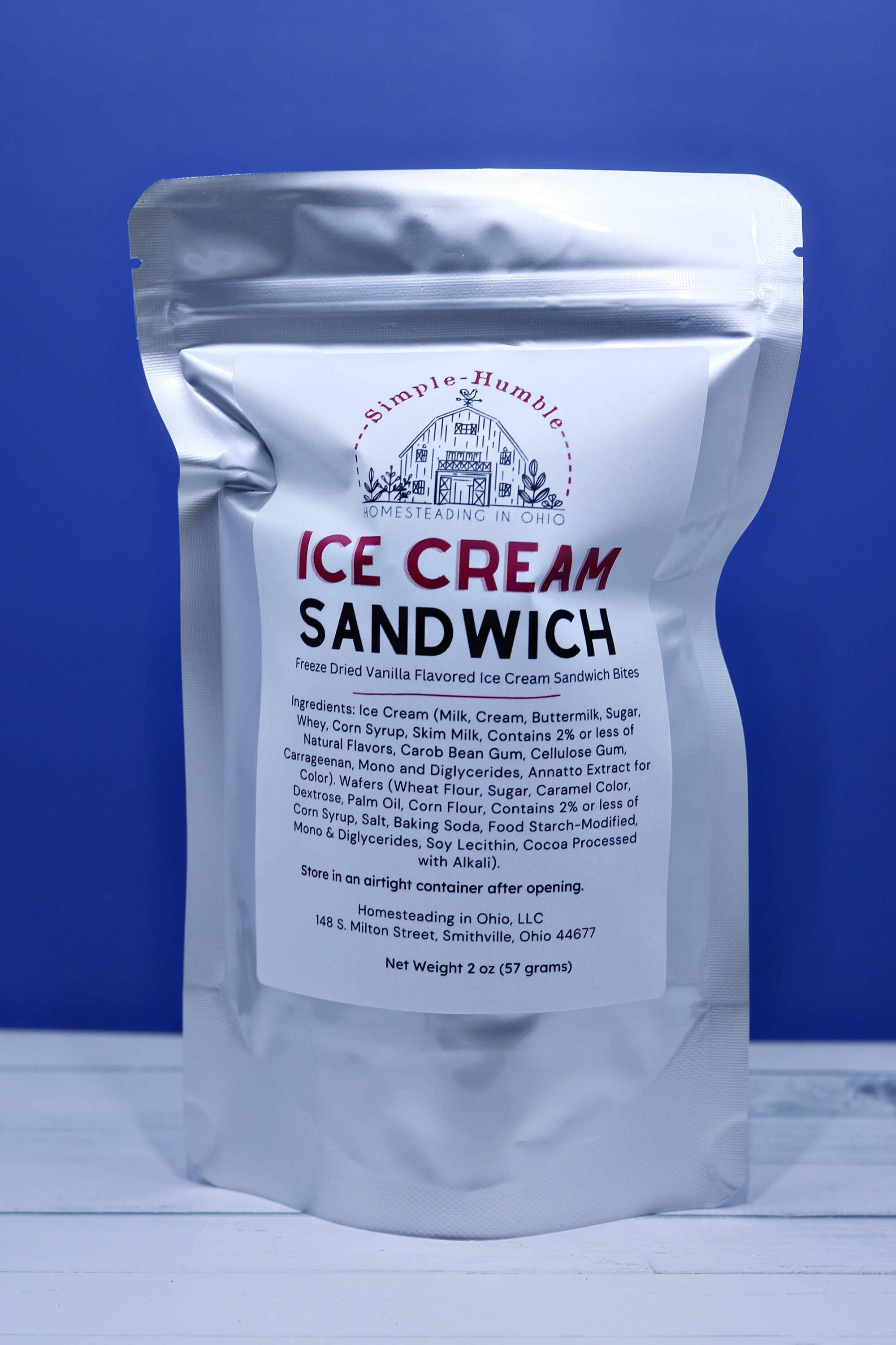 Homesteading in Ohio LLC - Wholesale Ice Cream/Sorbet - Freeze Dried Ice Cream Sandwich Bites Vanilla Ice Cream Choc3