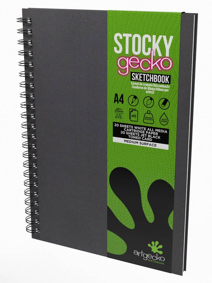 Carnet de croquis Stocky Mixed Media A4 Portrait pour la vente par Artgecko Sketch