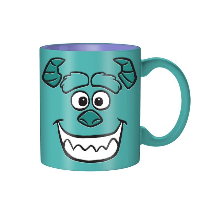 Monsters Inc Big Face Sulley Wax Resist 20oz Ceramic Mug for wholesale by Silver Buffalo