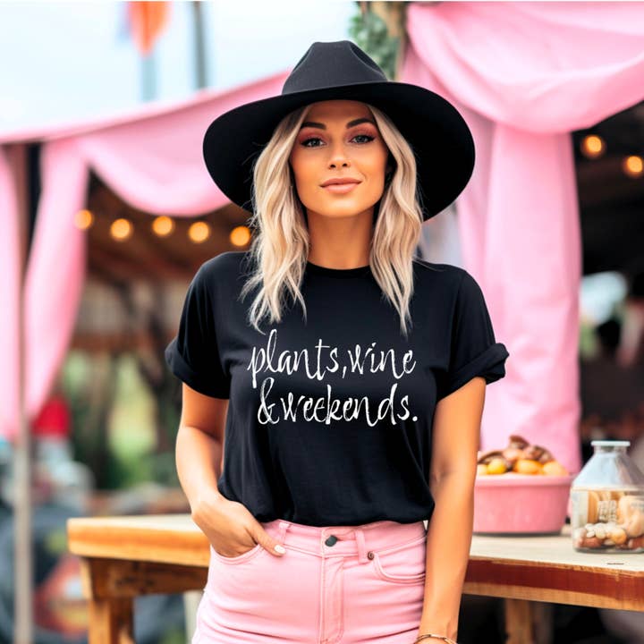 Axle Rose Co - Wholesale Sublimation Transfer - Plants, wine & weekends transfer