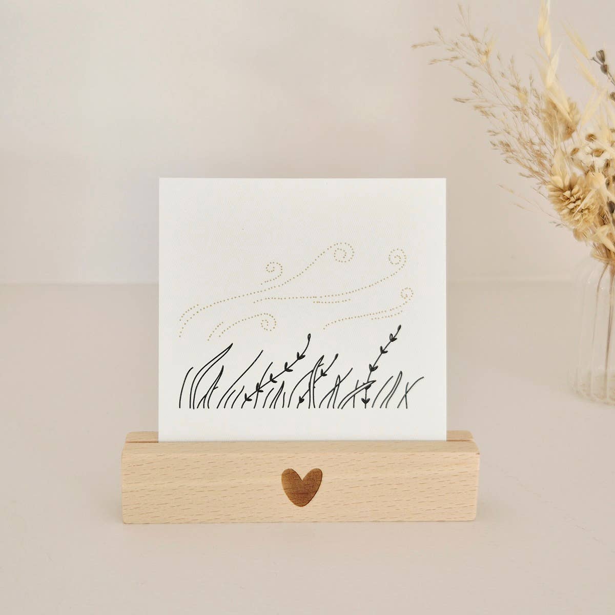 Les Petites Hirondelles - Vente Cadre photo avec pied - Porte carte en bois0