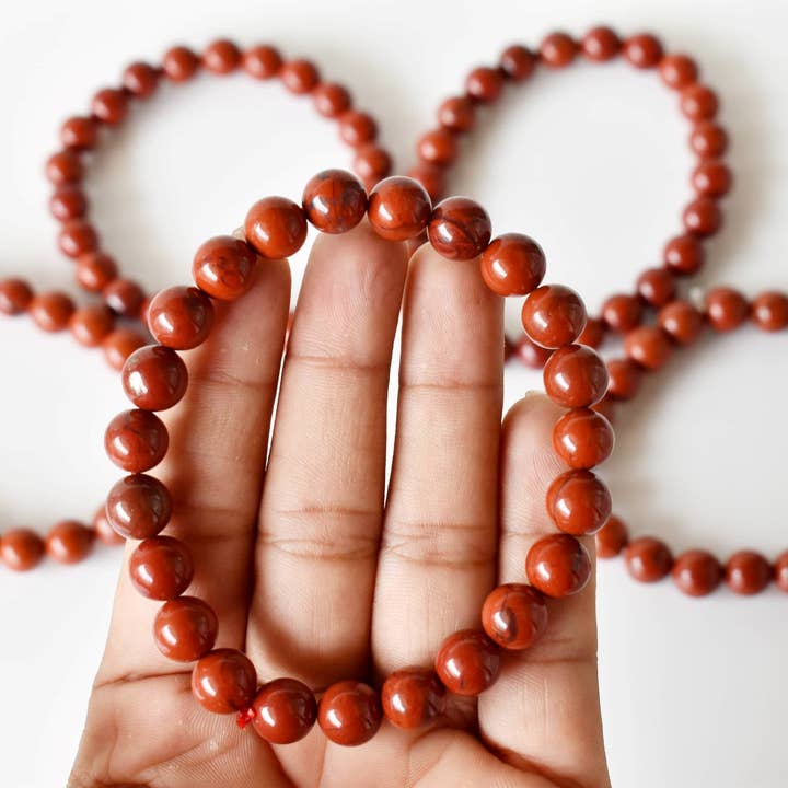 Soothing Crystals – Pulseira de missangas por atacado – Pulseira de Cura | Jaspe Vermelho | Pulseira de Pedras Preciosas5
