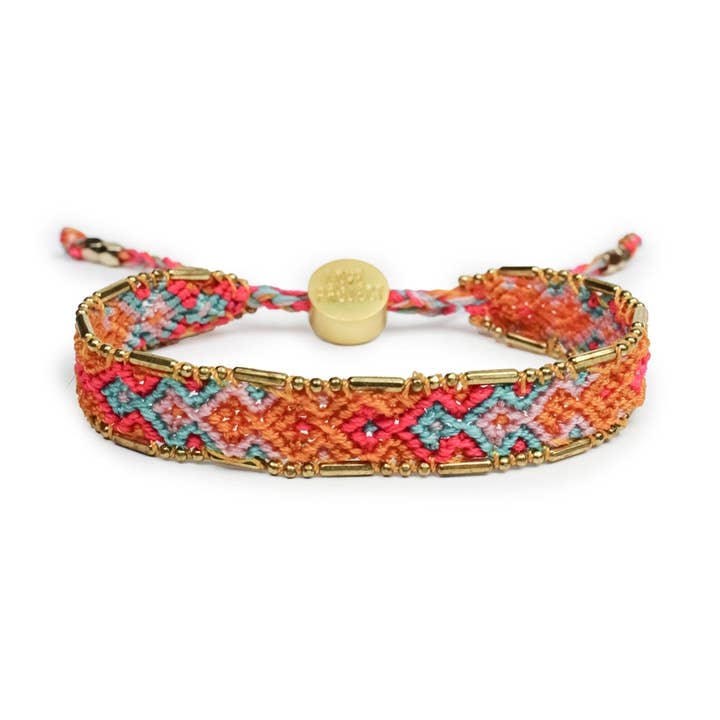 Love Is Project - Wholesale Woven/Braided Bracelet - Bali Friendship Bracelet - Fire Stream