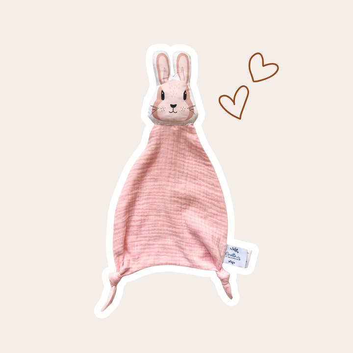 Lyserød dobbelt garvet kanin krammedukke - begrænset udgave! for engroshandel hos Carotte & Cie