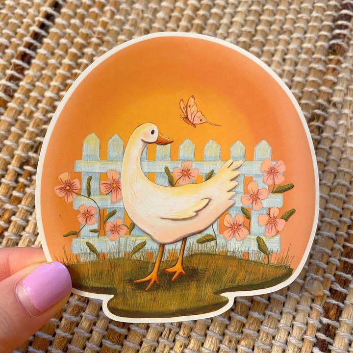 Painted Peony Art – Großhandel Aufkleber – Netter Vinylaufkleber Cottage-Core Duck0