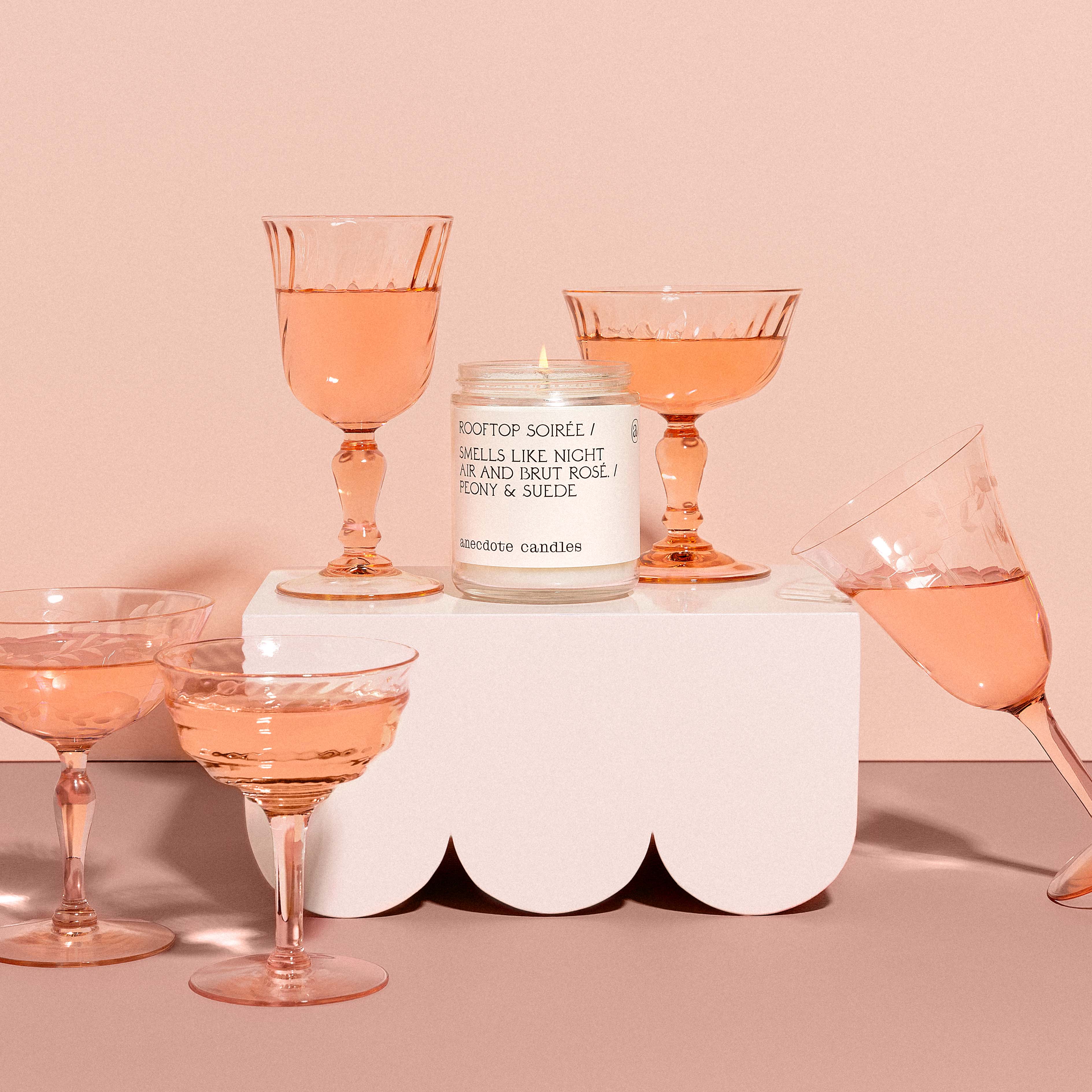 Anecdote Candles - Wholesale Jar/Filled Candle - Rooftop Soirée (Peony & Suede) Candle2