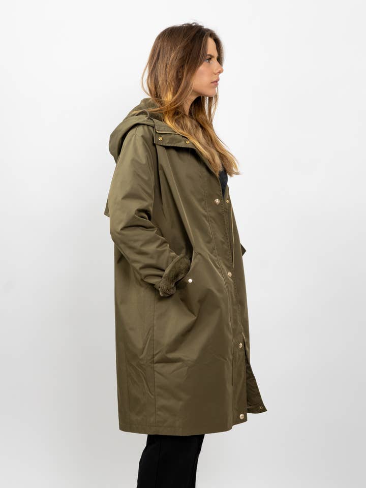 KZELL PARIS - Wholesale Parka - Women's - HOODED PARKA WITH FAUX FUR LINING1