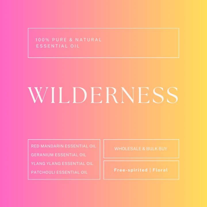 Olio essenziale Wilderness per la vendita all'ingrosso da parte di Aromachology