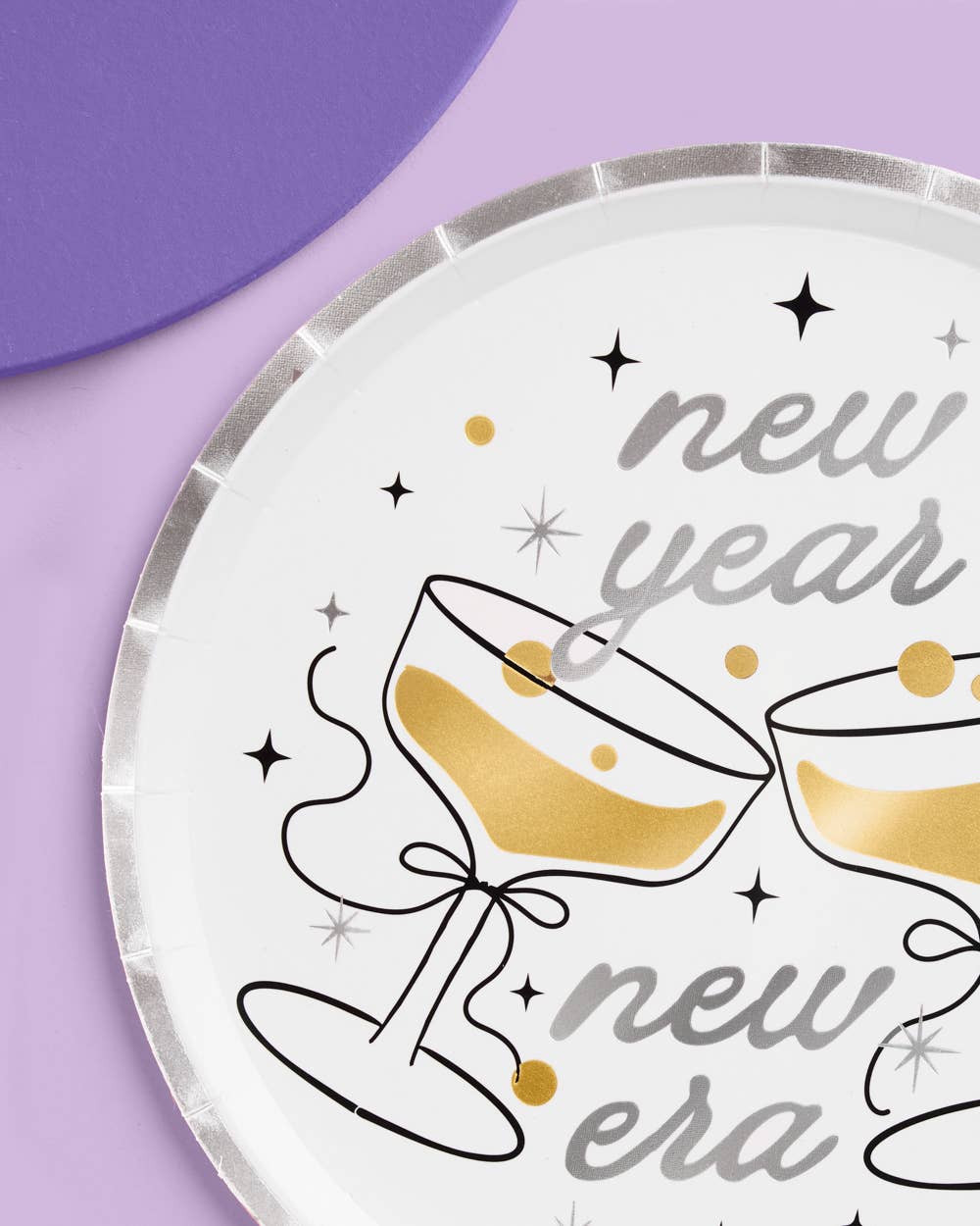 xo, Fetti - Wholesale Disposable Plate - New Year, New Era Plates - 24 paper plates NYE 6