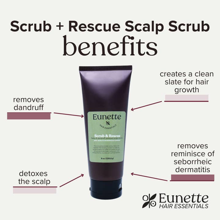 Eunette Hair Essentials - Vendita all'ingrosso Trattamento per capelli/cuoio capelluto - Scrub & Rescue - scrub per il cuoio capelluto a base di sale pre-trattamento
