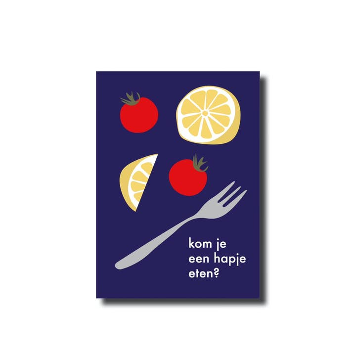 Postcard · Would you like to come for a bite to eat? for wholesale by De Lange Tafel