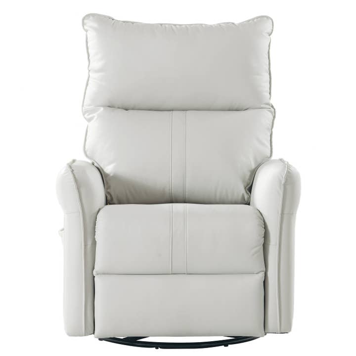 HOMYCASA DESIGN INC - Wholesale Chair - 270° Power Swivel Rocker Recliner, PU Leather Glider, Gray14