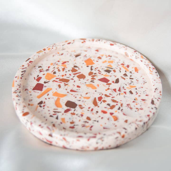 Fox and Bunny Rise – Engroshandel Smykkeskål – Varm neutral farve Terrazzo Jesmonite pynteskål | Hazel