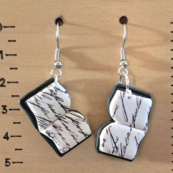 Silver Birch Designs Jewelry - Wholesale Dangle Earrings - Clay Open Book Earrings/Polymer Clay0