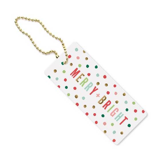 Holiday Gift Tag - Merry + Bright for wholesale by Inklings Paperie
