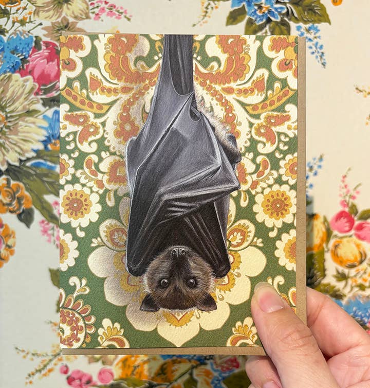 Emily Uchytil - Wholesale Briefpapier/indexkaartenset - Flying Fox Bat - Notitiekaartje3