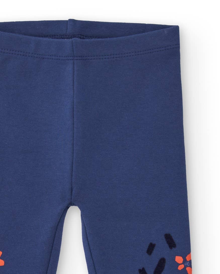 tuc tuc - Wholesale Fashion Leggings - Kids - Navy blue floral print leggings for girls2