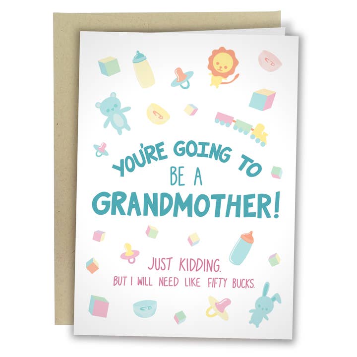 Prank You're Going To Be Grandmother for wholesale by Sleazy Greetings