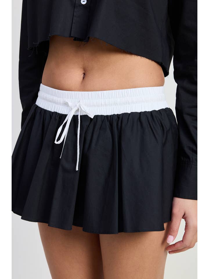 Emory Park - Wholesale Skirt - Women's - MINI CONTRAST WAISTBAND SKIRT1