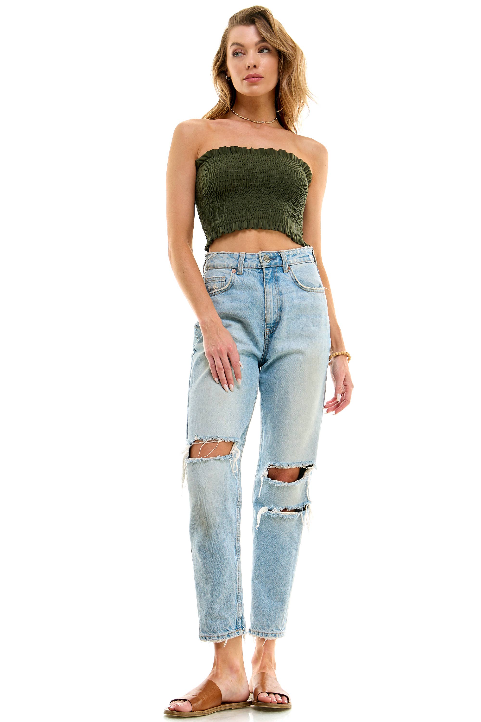 LOVING PEOPLE - Vendita all'ingrosso Camicetta - Donna - Crop top smock22