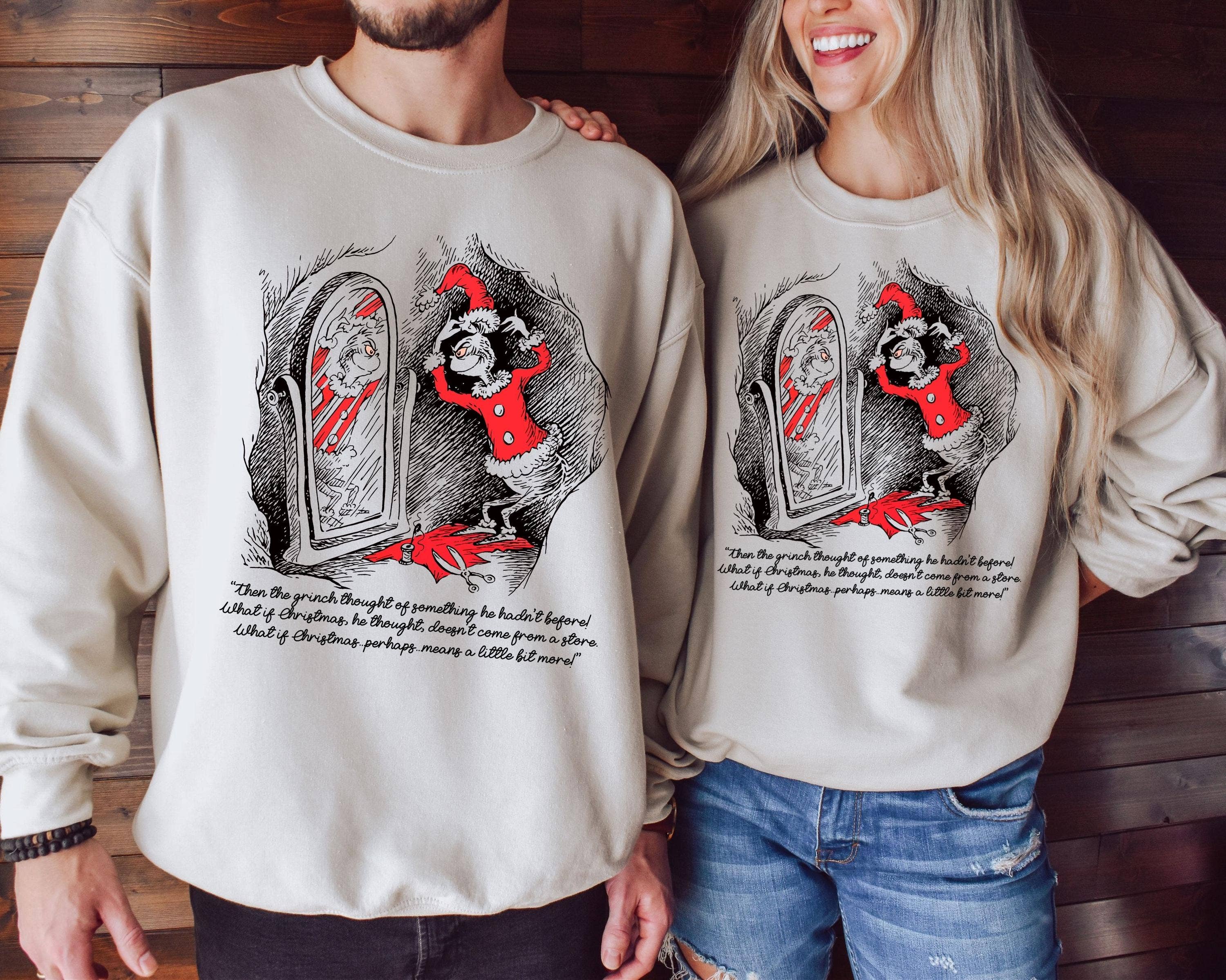 TheKingShirt - Wholesale Graphic Sweatshirt - Women's - Grinchmas Christmas Means A Little Bit More Family Tee2