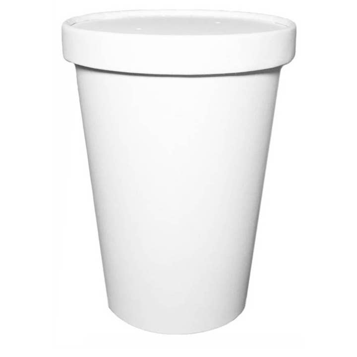 EcoQuality – wholesale Engångskopp – 32 oz disponibla vitt papper soppa behållare glass papper