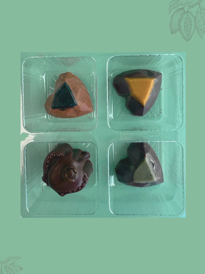 4-piece Truffle Variety Set for wholesale by Chocolita